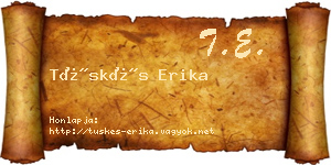 Tüskés Erika névjegykártya