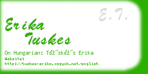 erika tuskes business card